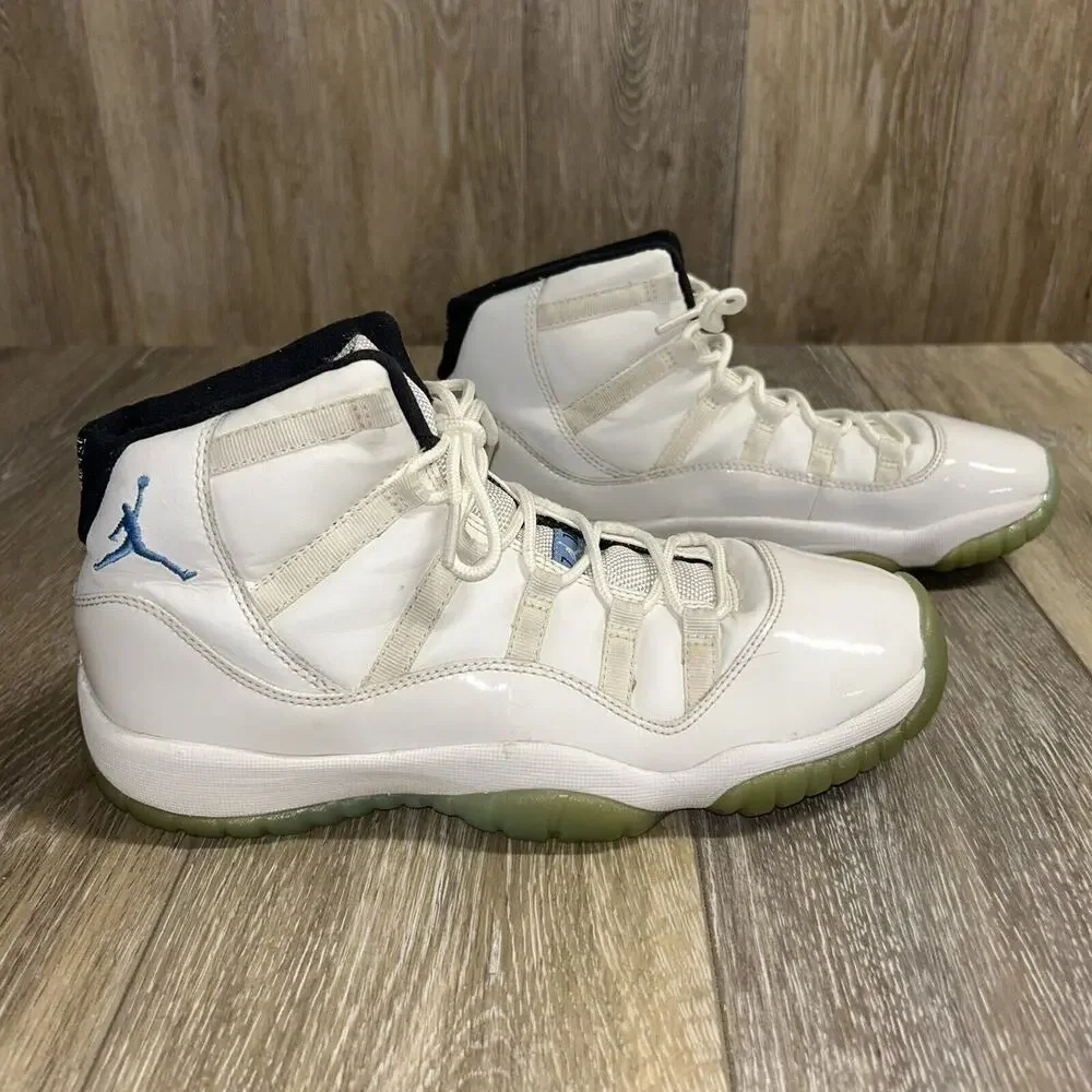 Nike Air Jordan 11 Retro Legend Blue Columbia White 378038-117 Youth US Size 7Y